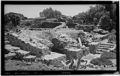 San Juan Capistrano CA 1936 Mission San Juan Capistrano Industrial Shops Ruins
