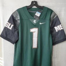 Michigan State Spartans Football Jersey Mens Medium Green NCAA Nike Dri Fit