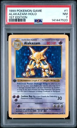 Alakazam (1st Edition) graded PSA 7 for sale on eBay
