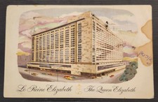 postcard Q011 CNR Hotel Queen Elizabeth Montreal Quebec Canada