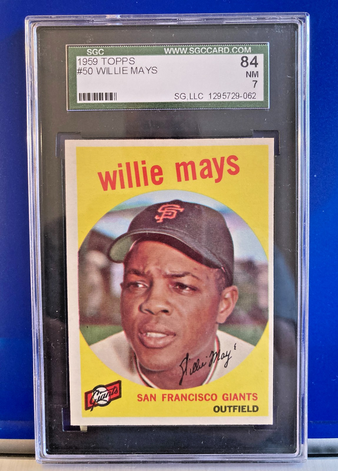 1959 Topps #50 Willie Mays San Francisco Giants HOF SGC 7 NM 84