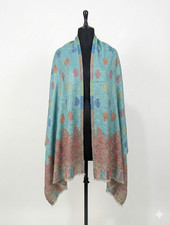 Kashmiri shawl, cashmere silk pashmina scarf with beautiful embroidery