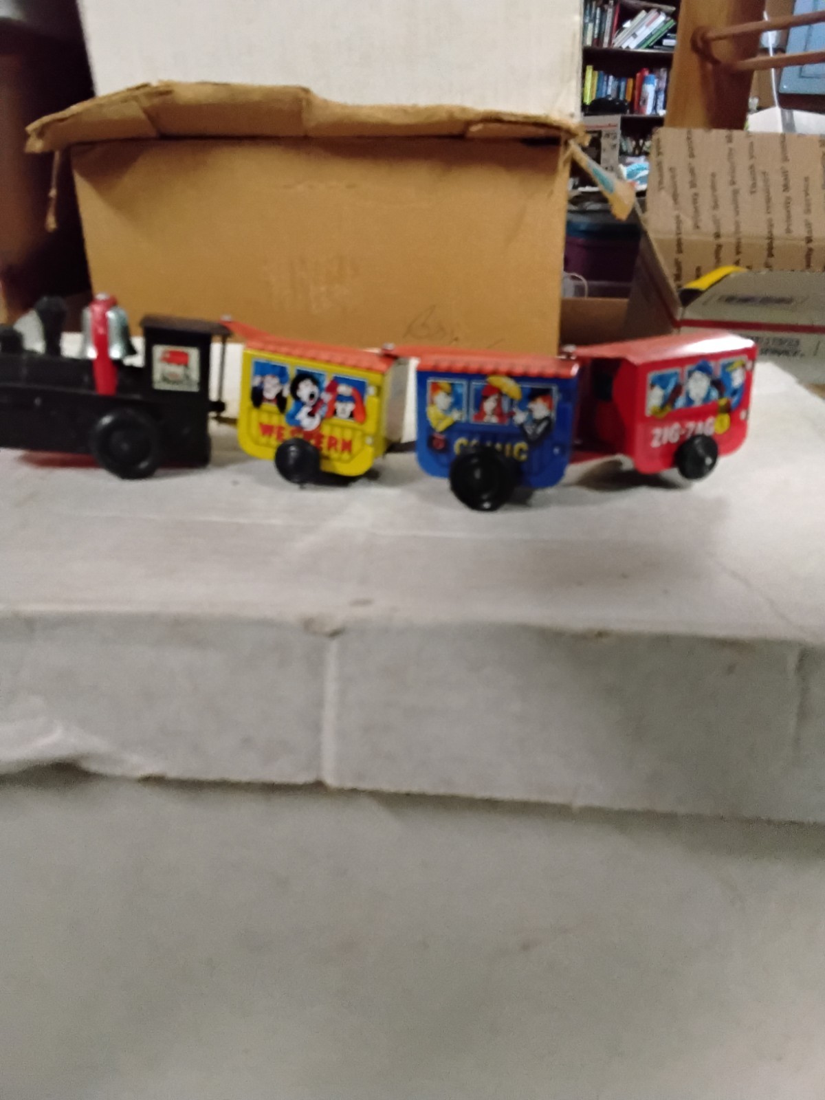MARX/LINEMAR Vintage Tin Wind Up Circus Zig-Zag Choo-Choo Train | eBay