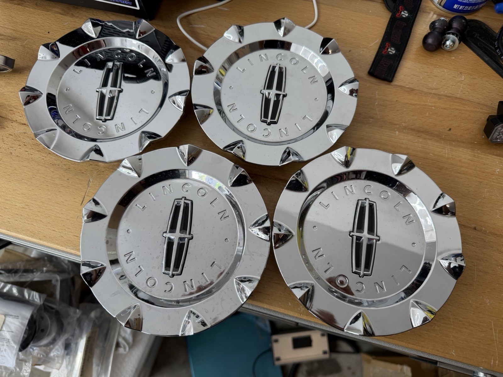 2010-2012 Lincoln MKZ Chrome Wheel Center Hub Cap 9H6C-1A096-BA Set of (4) OEM