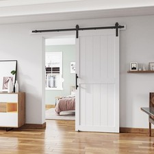 38''x84'' Sliding Barn Door with 6.6 Ft Barn Door Hardware Kit Handle