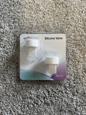 Spectra Duckbill Head Valve Set Pack of 2 - BPA Free White Silicone NEW, SEALED