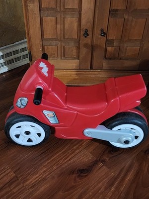 Vintage Little Tikes Step 2 Red Motorcycle Toddler Ride On Toy