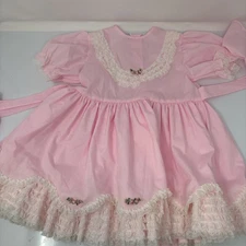 Vintage Mini World Toddler Girls Lace Ruffle Frilly Dress