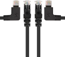 Cable Matters 10Gbps Combo-Pack 90 Degree Cat 6, Cat6 Right Angle Ethernet Cable