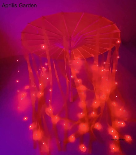 Ombrellone decorativo in filo LED panno di seta pizzo ombrellone da spiaggia principessa - Foto 7 di 42
