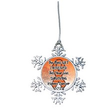 Kidney Cancer Survivor 2024 Gift This Christmas Surviving Snowflake Ornament