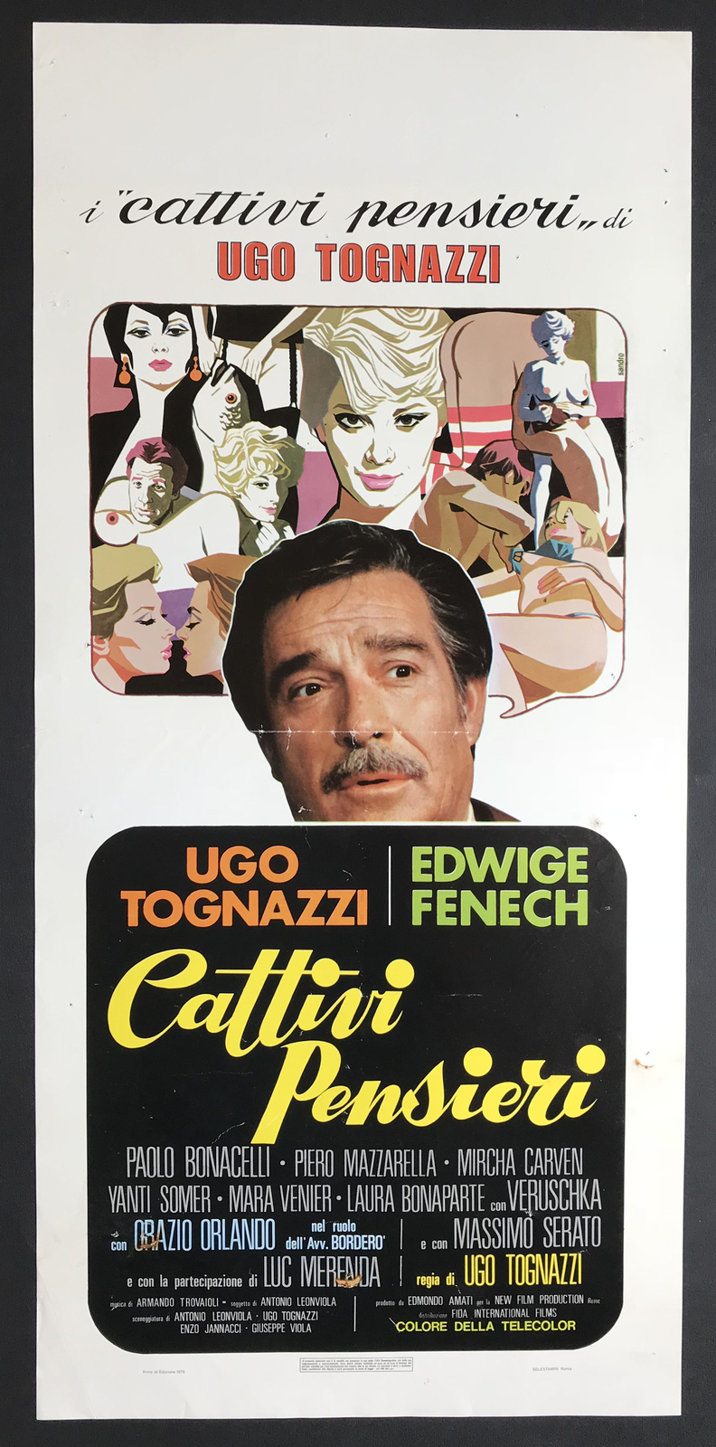 Locandina originale film Cattivi pensieri (1976) - Regia di Ugo Tognazzi