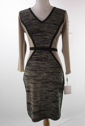 Calvin Klein New 3/4 Sleeve Color Block 