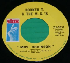 Booker T. & The M.G.'s - Mrs. Robinson / Soul Clap '69 VG+ 7" 1969 STA-0037 Oop