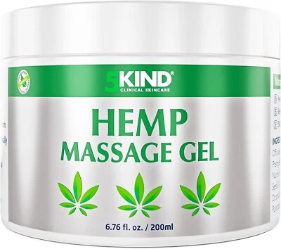 5KIND CLINICAL SKINCARE 5kind Hemp Active Gel 200ml - High Strength Formula Cooling Massage for Back