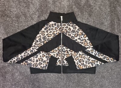 New Boohoo Leopard Print Zip Up Crop Jacket UK 10 Sold Out On