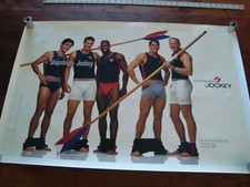 Affiche illustration publicitaire sous vêtement jockey années 90 l'équipe nationale américaine d'aviron