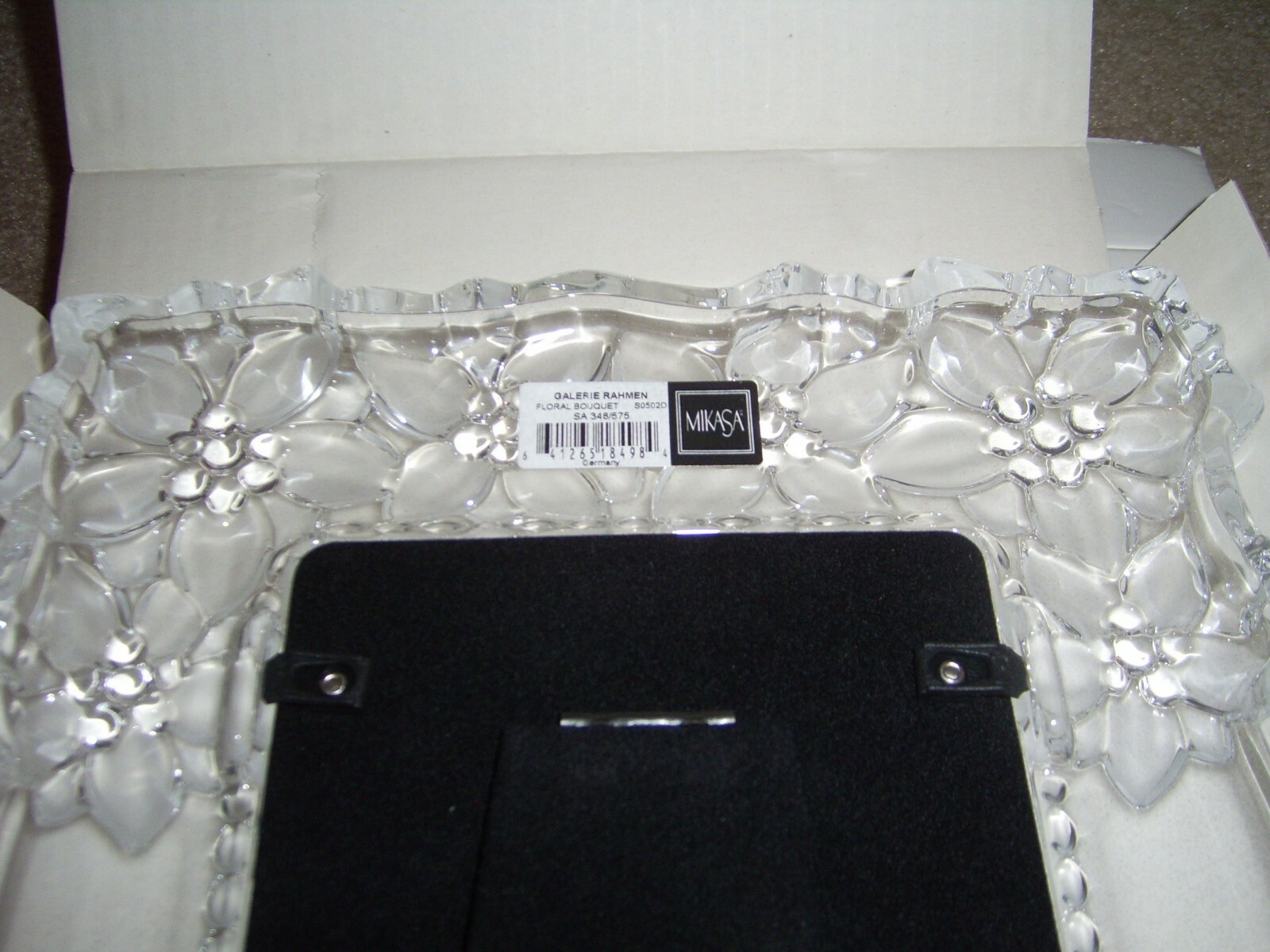 Mikasa Crystal Frame Floral Bouquet Wedding Picture Frame 5 x 7 Germany