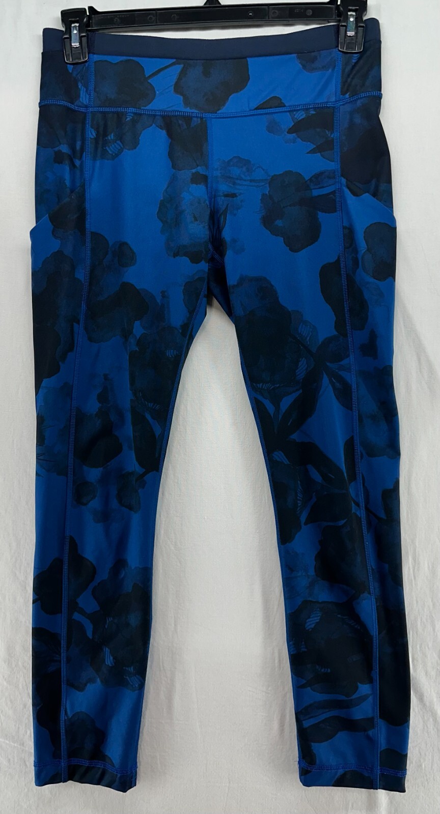 Lululemon Wunder Under Crop Leggings Jumbo Inky Floral Black Inkwell Size 8