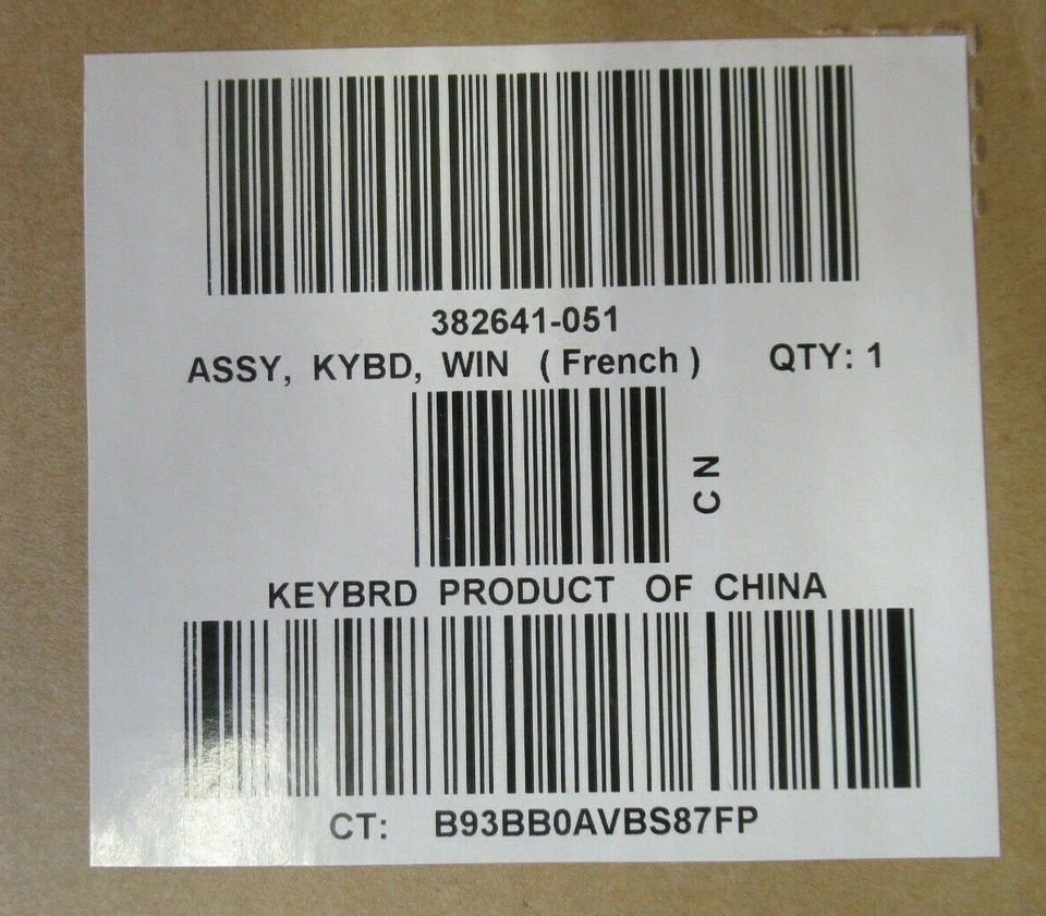 New HP KB-0316 382641-051 Black And Silver PS2 Wired AZERTY French Keyboard - Image 4 of 4