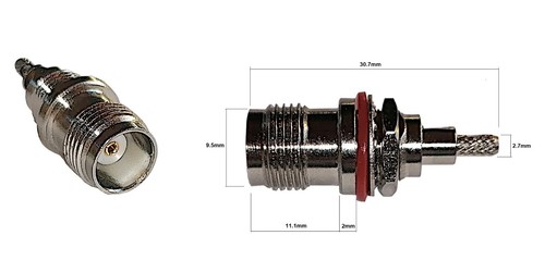 Adapter TNC na SMB z kablem RG316 maks. 1m 50Ω - Zdjęcie 4 z 17