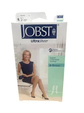 Jobst UltraSheer Silky Beige Women’s Medium 8-15mmHg Knee Compression Stockings