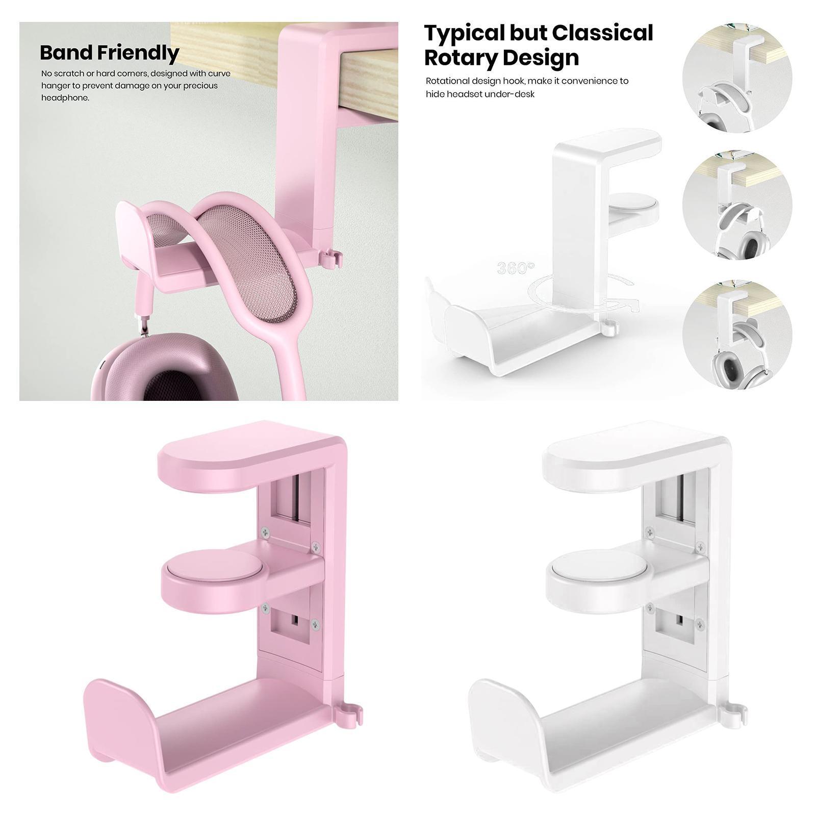 Headset Holder Space Saving Desk Mount Earphone Hook Headphone Stand Bracket-image