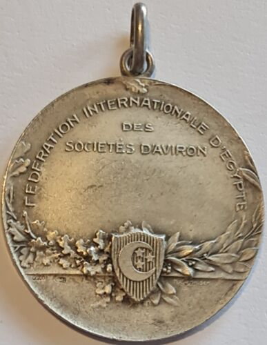 EGITTO / Canottaggio medaglia d'argento vintage - canottaggio, di Huguenin #1 - Foto 2 di 2