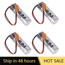 4Pc 3.6V ER17500V Battery 2700mAh for TOSHIBA PLC CNC Backup Battery with Plug