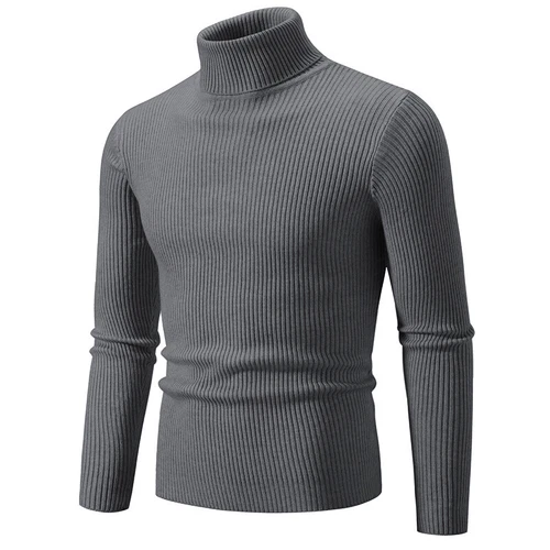 Herren Pullover Rollkragenpullover Männer Strickwaren Winter Langarm Strickpullover - Bild 19 von 38