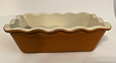 Emile Henry Loaf Pan Autumn Rust 61.64 Ruffled Bread Baking Dish France