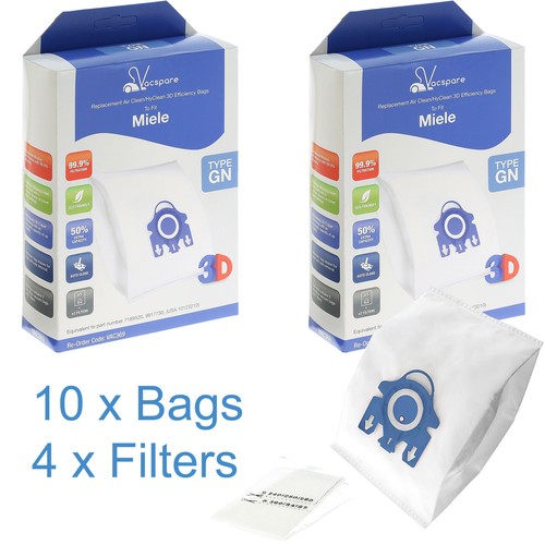 10 X 3D GN Bolsas de Microfibra \u0026 Filtros para aspiradoras Miele Clásico C1  | eBay