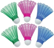 Sportcraft Badminton SHUTTLECOCKS Birdies birdy Colors Pink Blue Green Pack of 6