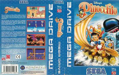 Pinocchio Mega Drive NTSC PAL Box Art Case Insert Cover Only | eBay