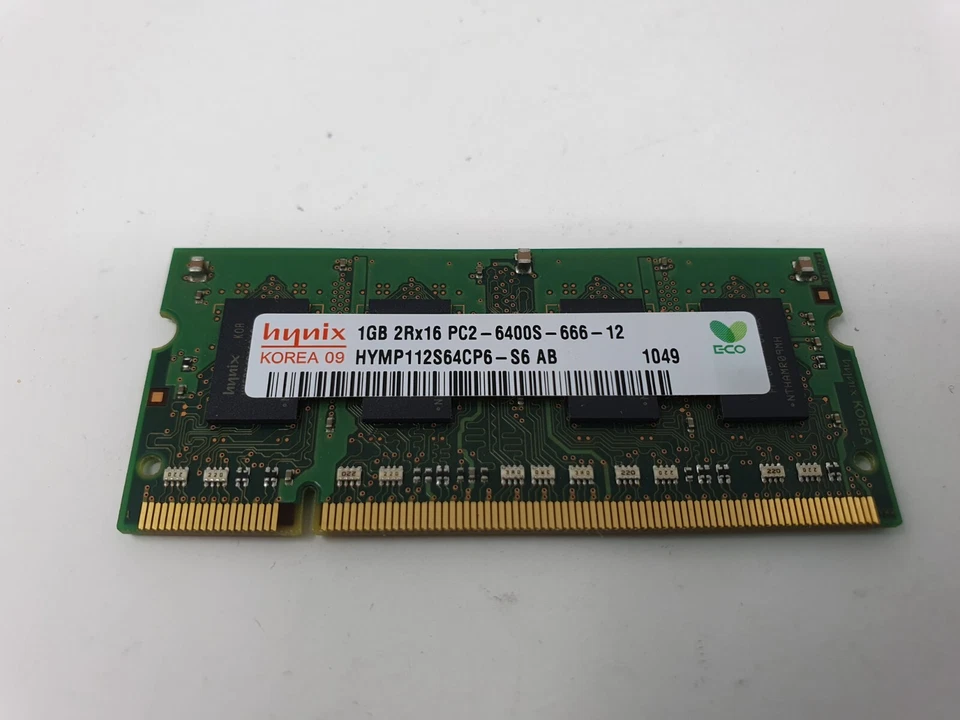 Asus Eee PC 1015PE RAM Memory 1GB DDR2 PC2-6400S Hynix HYMP112S64CP6 - Image 2 of 4