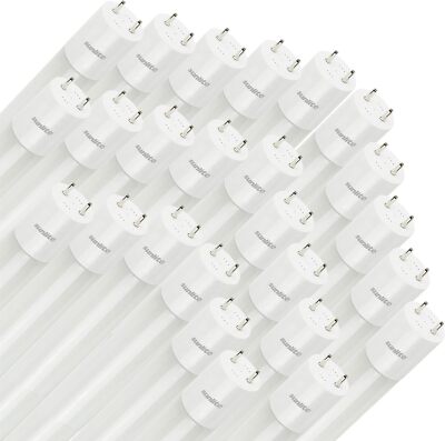 LED T8 Ballast Bypass Light Tube (Type B) 4' 17W F32T8 Equal G13, 3000K 25 Count