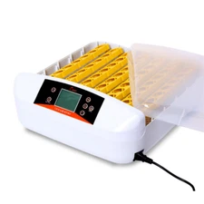 1×Digital Fully Automatic Temperature Control 56 Eggs Incubator with Egg Candler
