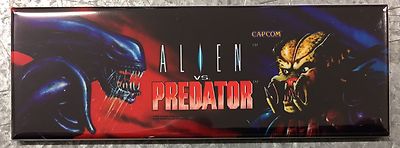 Alien Vs Predator Arcade Game Marquee Fridge Magnet
