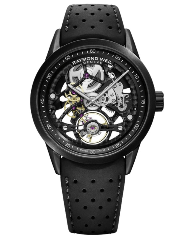 Новые мужские часы Raymond Weil Freelancer с автоматическим циферблатом-скелетоном 2785-BKR-20000