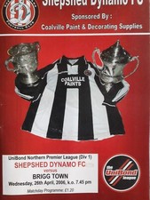 Shepshed Dynamo V Brigg Town Football Programme Northern Premier League Division