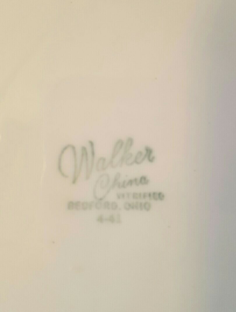 Vintage Walker China Vitrified Platter eBay
