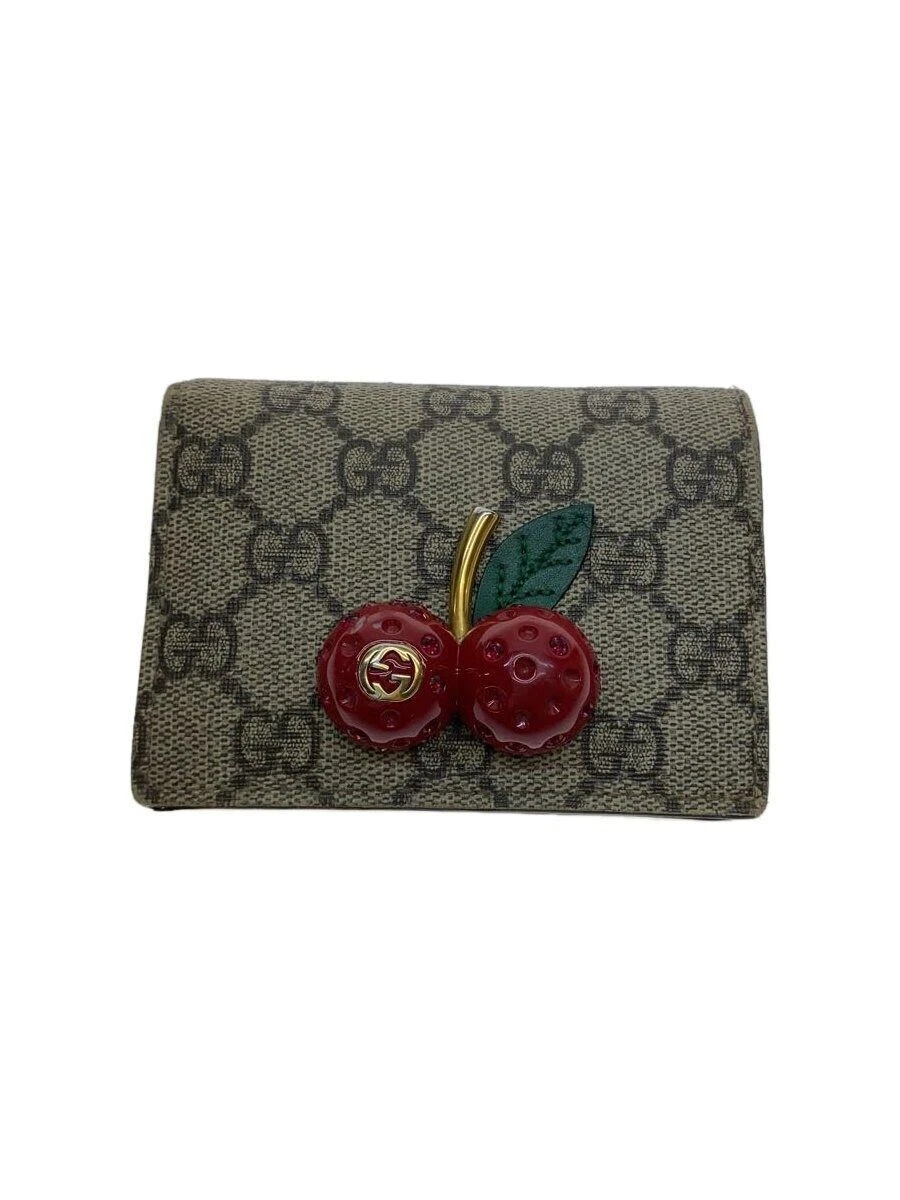 Étui à cartes GUCCI GG Supreme PVC beige femme occasion