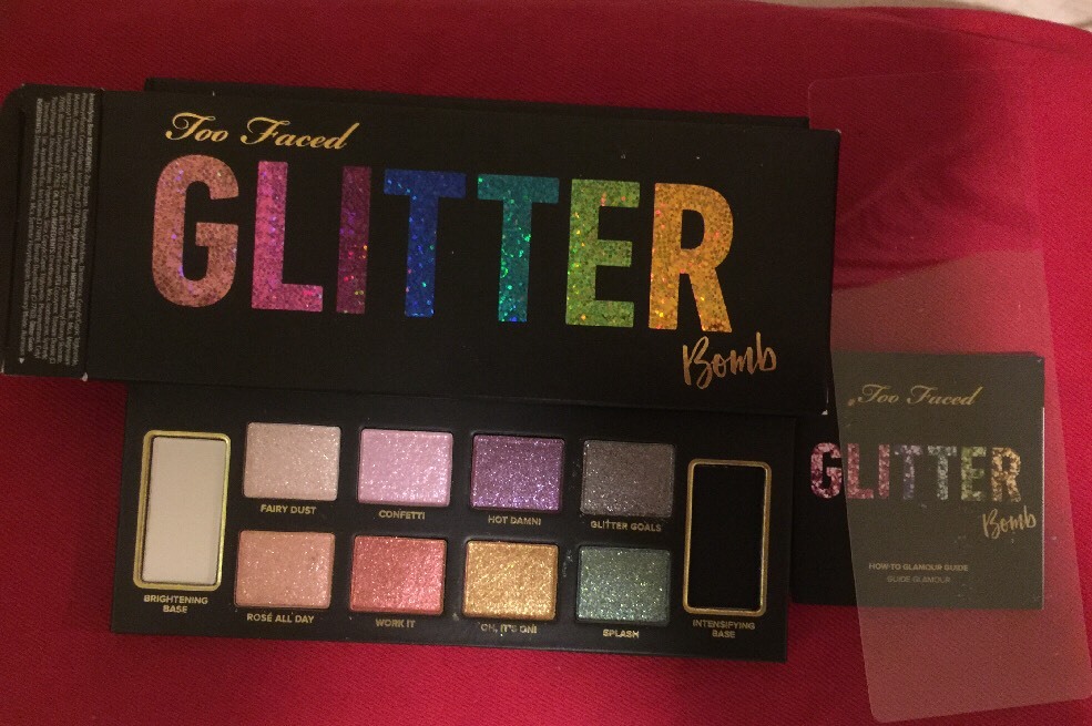 Too Faced Prismatic Glitter Bomb Eyeshadow Collection Palette WITH ...