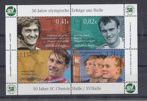 MZZ Briefdienst Sport Olympische Erfolge aus Halle KB Werte oo