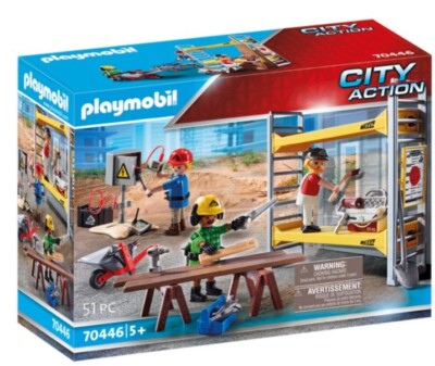 Playmobil Construction Site Set: Scaffolding With 3 Worker Figures & Tools - View #7
