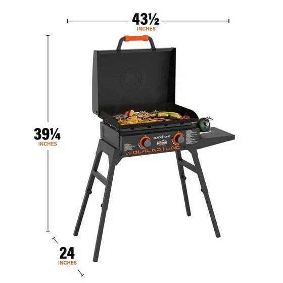 Plancha Blackstone Adventure Ready 2 quemadores 22" con soporte y manguera adaptadora Foto 2 de 4