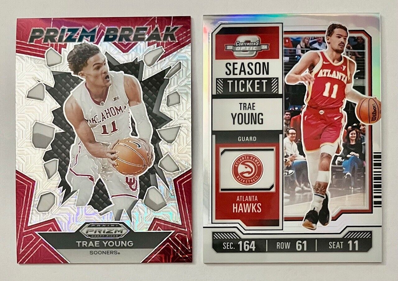 2024 Panini Prizm Draft Picks Trae Young Prizm Break Mojo #'d /25 + Optic Holo