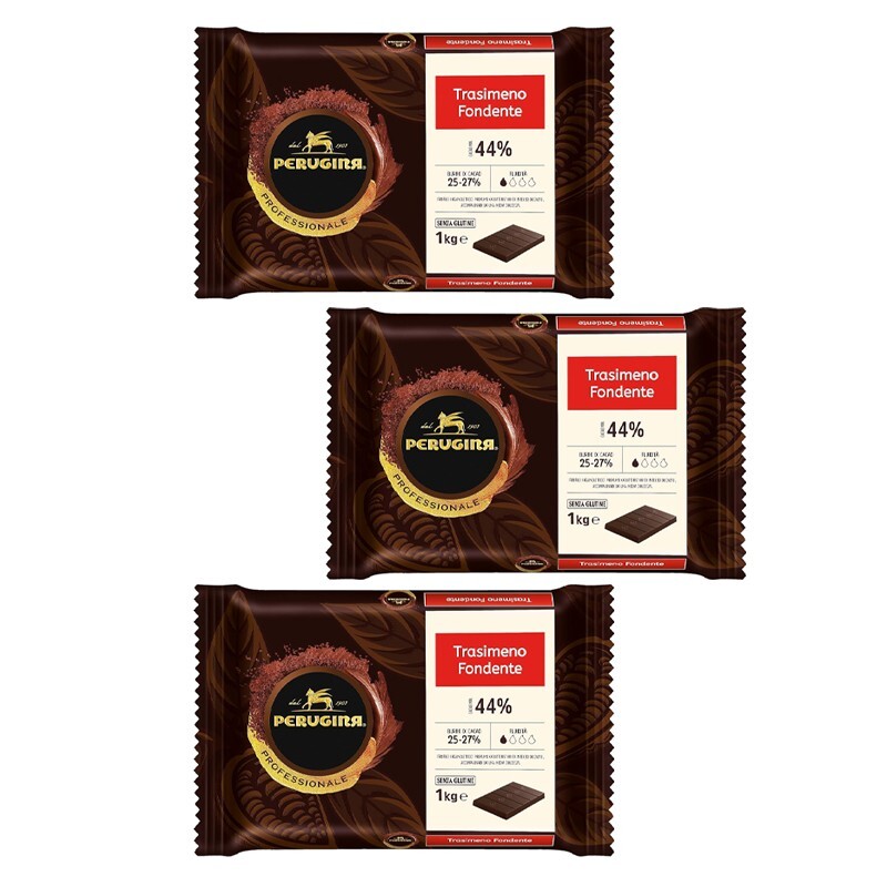3pz PERUGINA CIOCCOLATO FONDENTE TRANSIMENO Tavoletta da 1kg cioccolata fondente