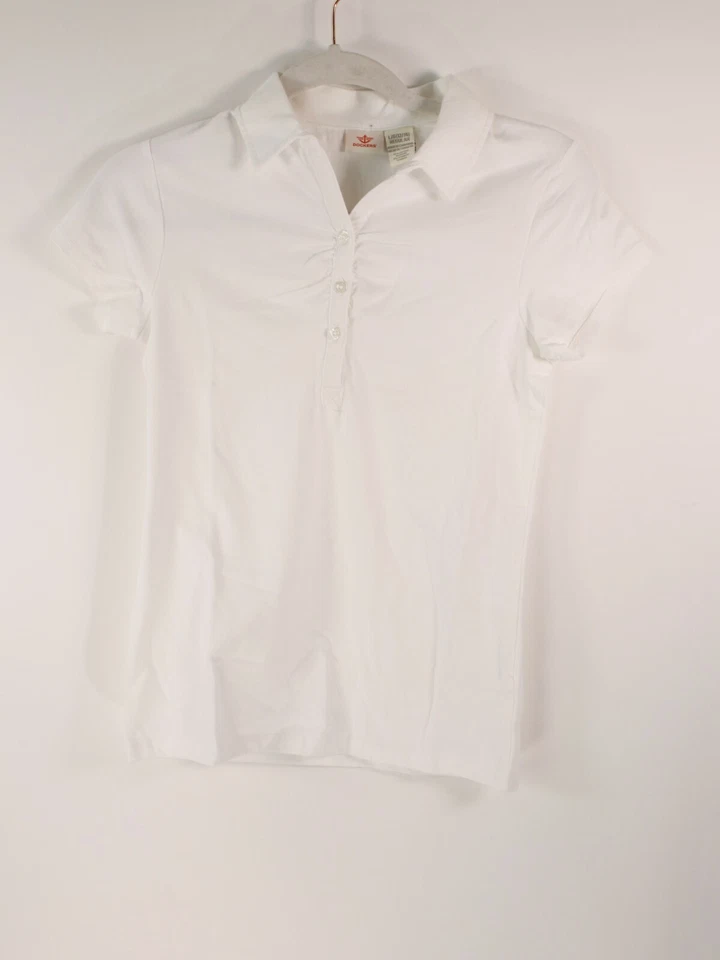 Dockers Approved School Wear White Girl's Tops L 12/14 Foto 2 de 4