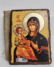 Icona ortodossa in legno di ontano secondo l’antica tradizione iconografica